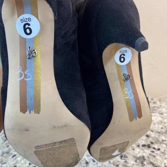 SAM EDELMAN BLACK OVER THE‎ KNEE BOOTS - Picture 5 of 6